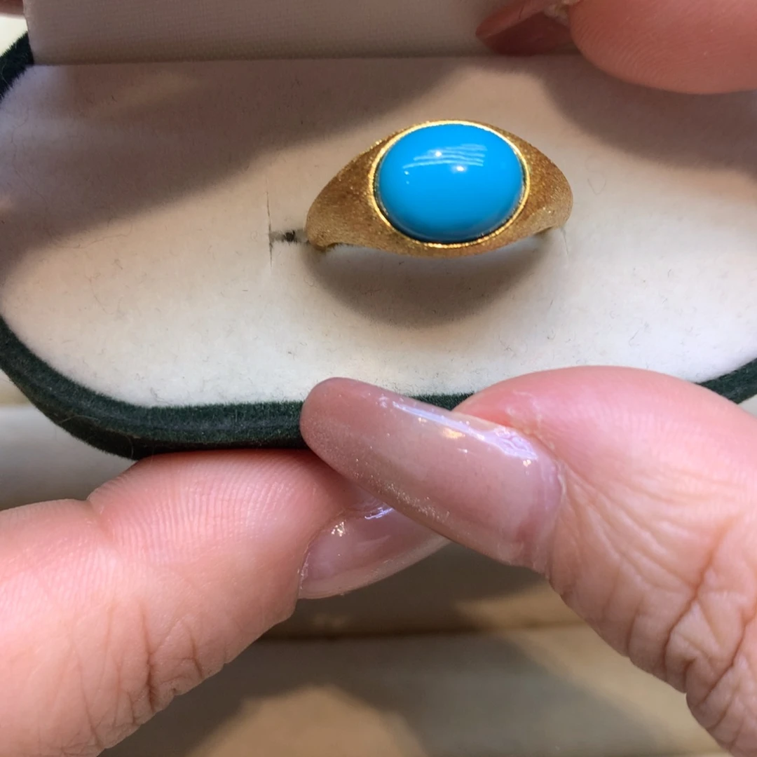 银S925镶嵌绿松石戒指