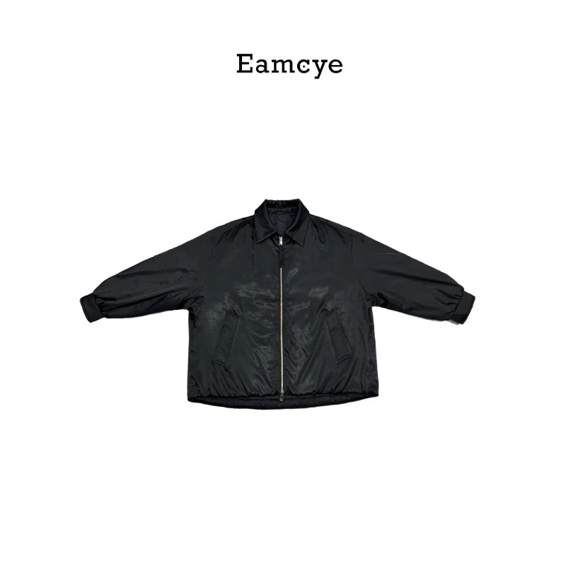 C00438休闲大气 奶油缎光泽感 90白鹅绒服宽松女外套