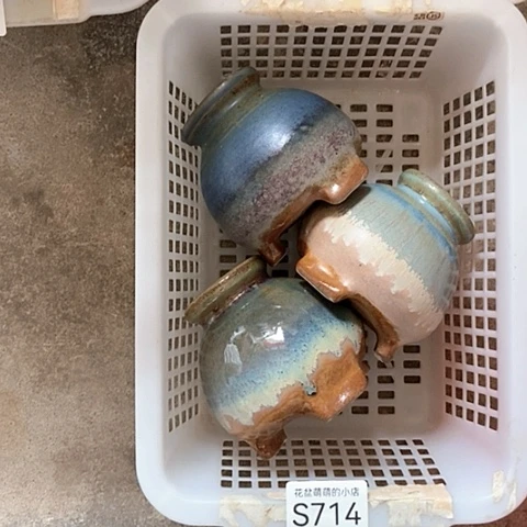 紫砂花盆714微瑕品口径4.5左右