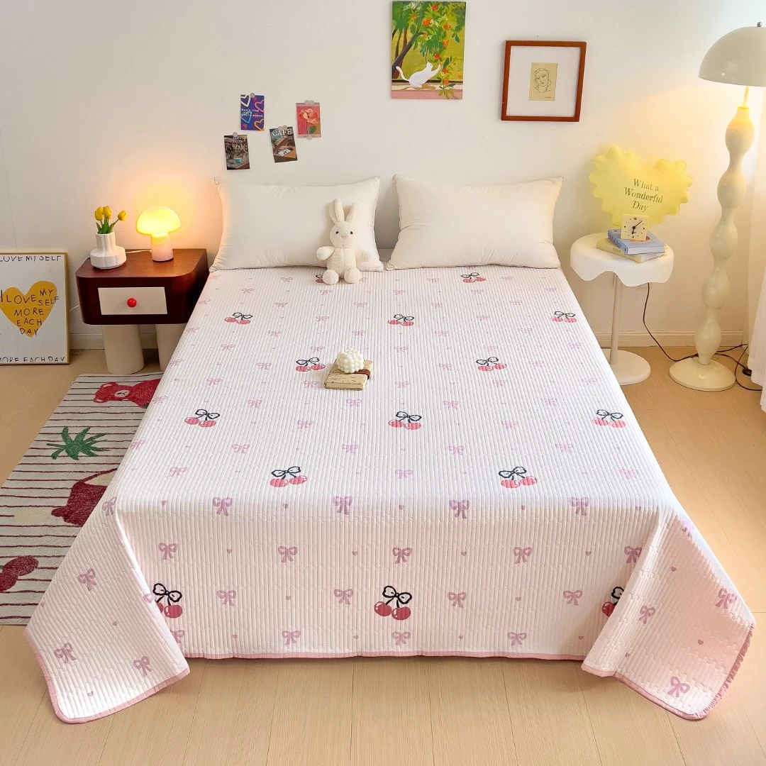 【大尺寸】四季纯棉床盖床单软席多功能防滑加厚三层绗缝可机洗两用