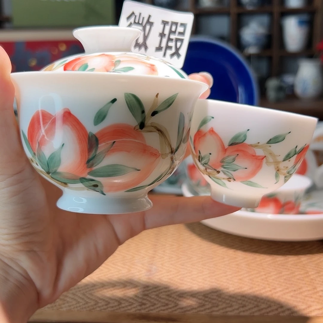 【闪购商品】微瑕 手绘 盖碗