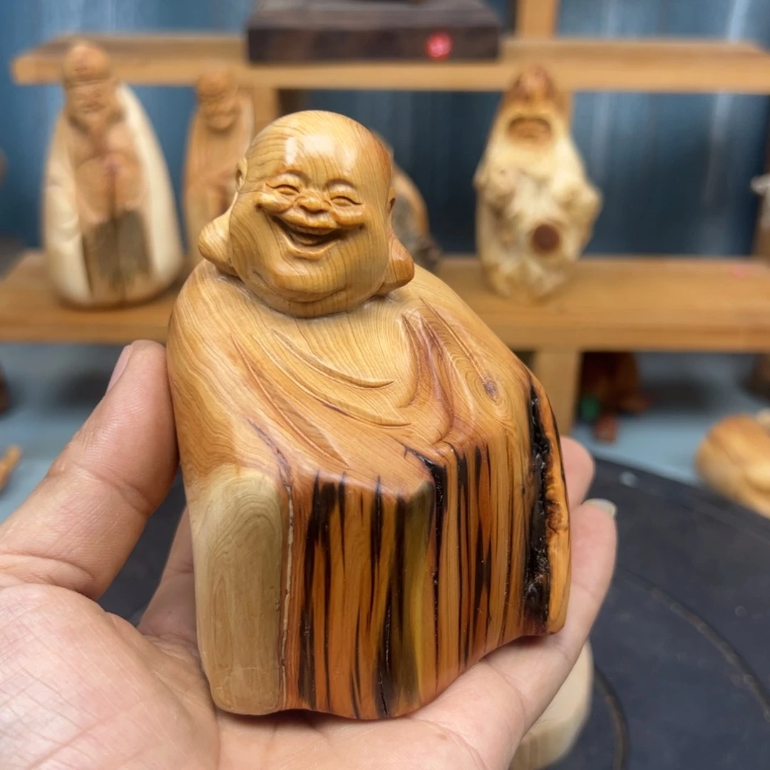木美*蛋崖柏木摆件手把件
