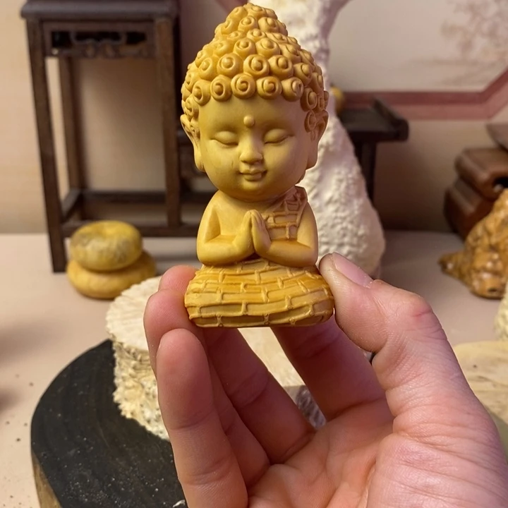 香榧木用****3黄杨木手把件