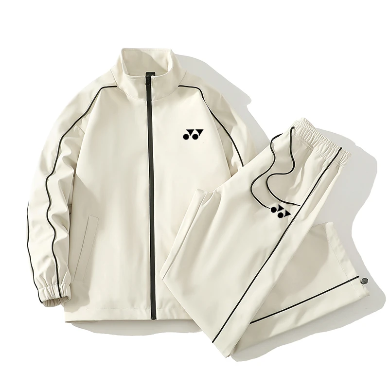 yy尤新尼克斯休闲运动套装男秋季新款时尚羽毛球服女跑步团购套装