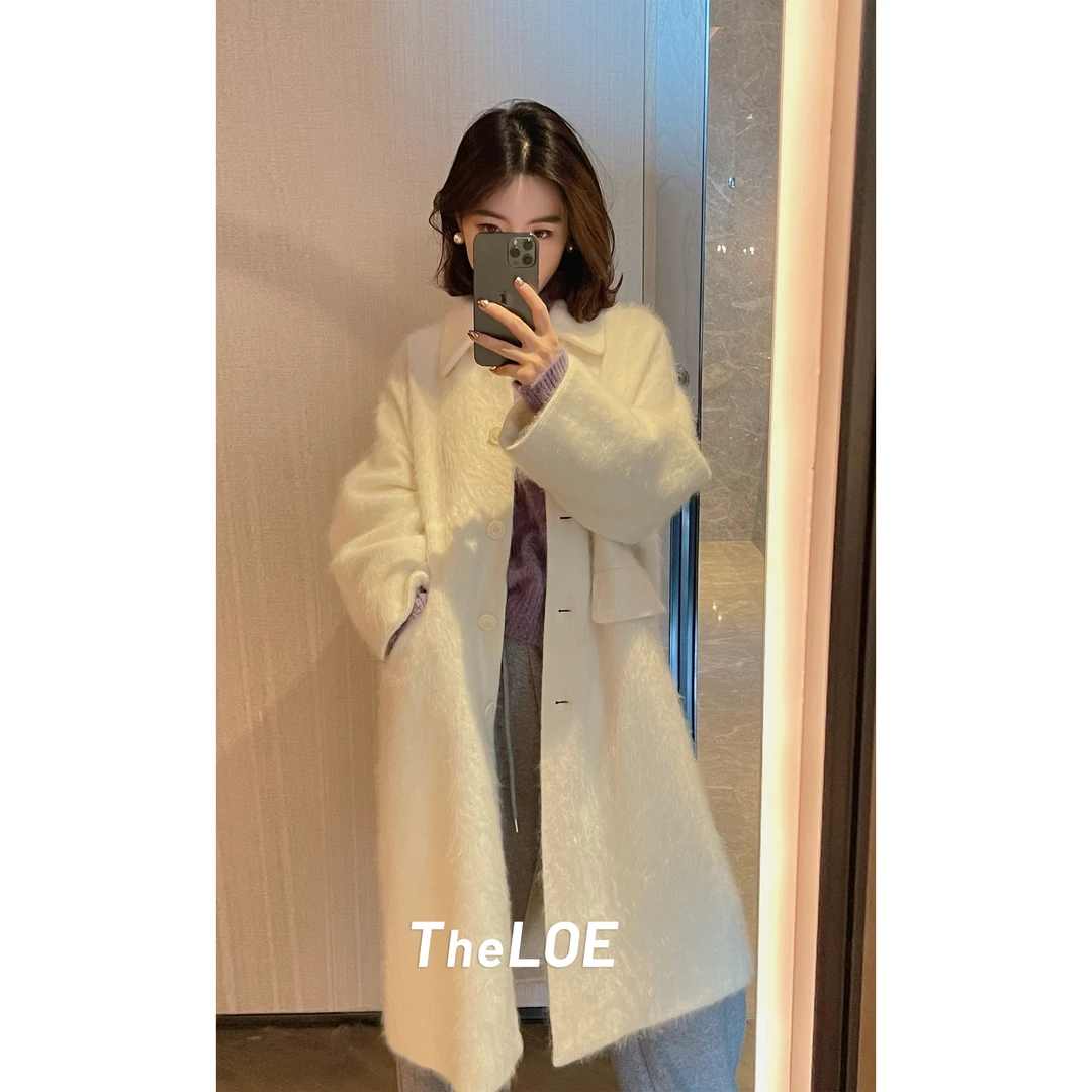 TheLOE/【新宠茧型拉绒大衣】1287g高克重长款大衣#LE-XK25-9063