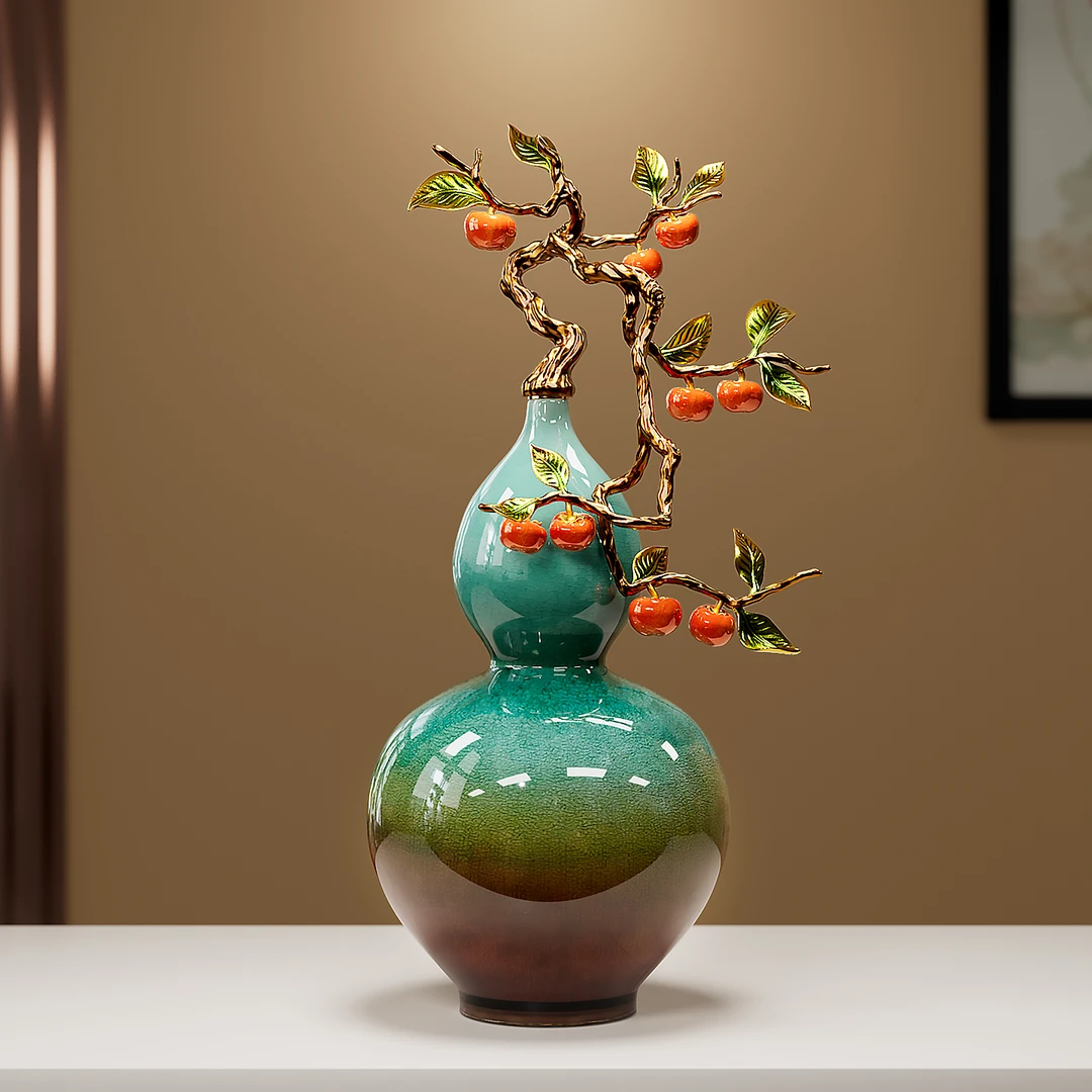 新中式国风葫芦摆件招财客厅酒柜装饰品高档开业礼物乔迁新居礼品