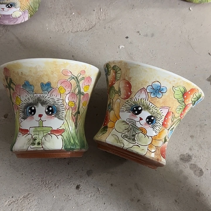 景德镇手绘花盆性价比超高的直播间