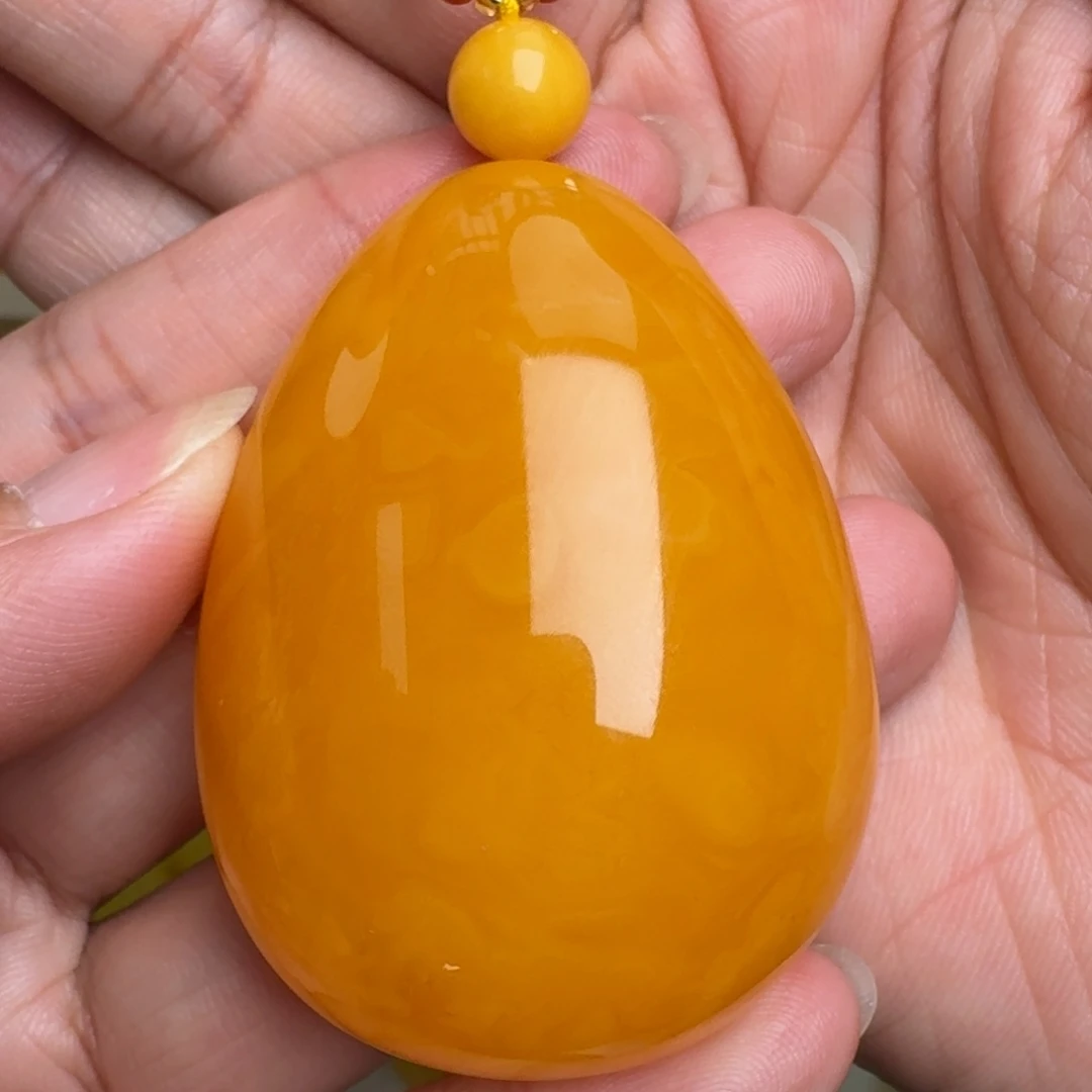 蜜蜡未镶嵌毛衣链无优化无烤色无补胶无覆膜无辐照无煮蜜