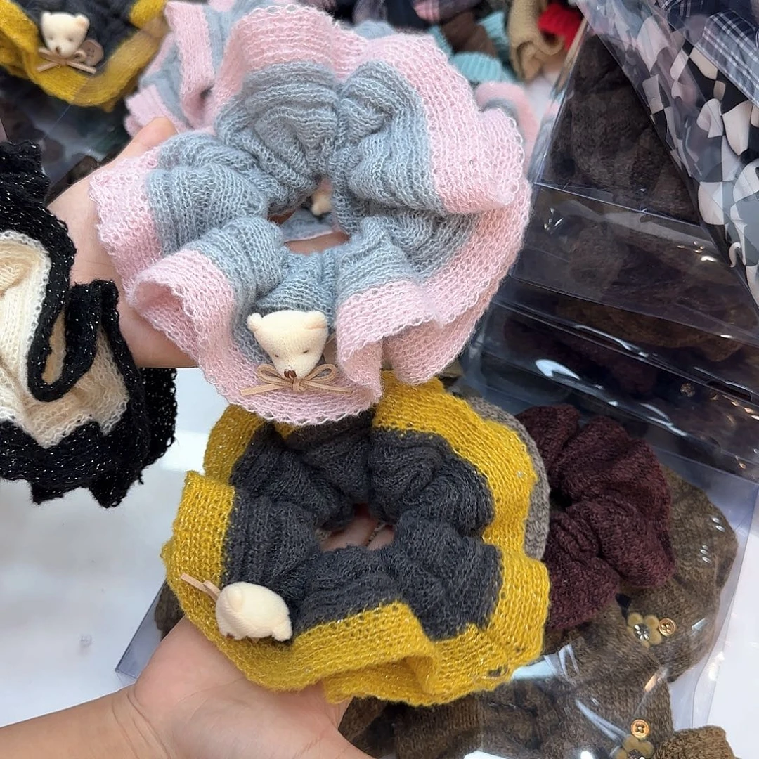 皮质非金属X06毛线小蛮腰发圈2个