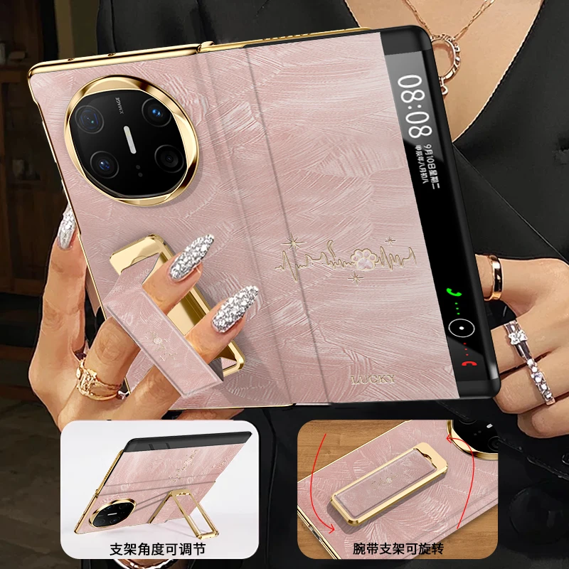 心跳猫爪适用华为Mate xt手机壳高档新款x6典藏版5全包防摔翻盖女