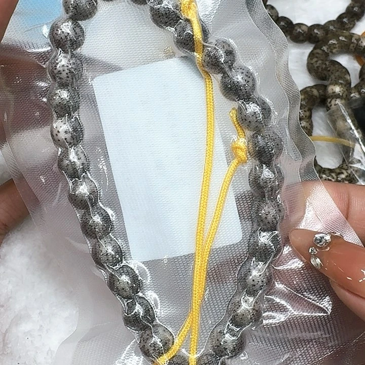 星月菩提手串364高端黑灰星月菩提0.9圆手持