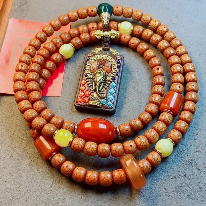 微***尘星月菩提吊坠星月菩提