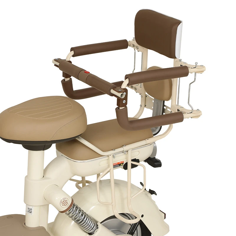 电动摩托车儿童座椅后置小孩宝宝踏板车电瓶车安全坐椅围栏可折叠