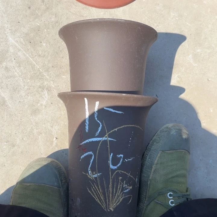 紫砂花盆紫砂的花