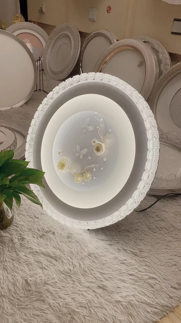 现代轻奢风主卧室灯高级感吸顶灯创意儿童房间灯圆形护眼中山灯具