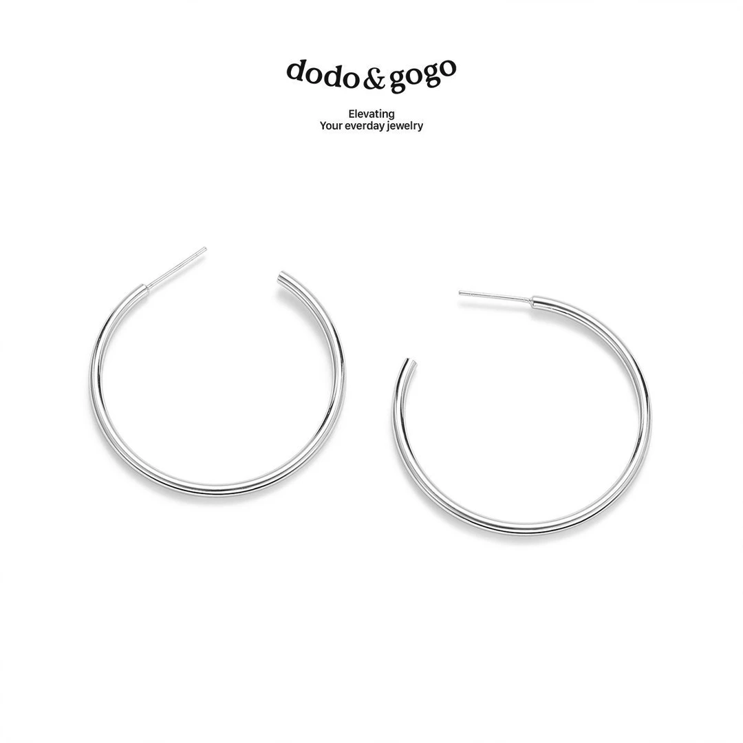 DODOGOGO金属圈圈耳环女气质冷淡风法式耳环耳饰礼盒