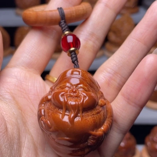 吊坠橄榄核光背财神单子3.2