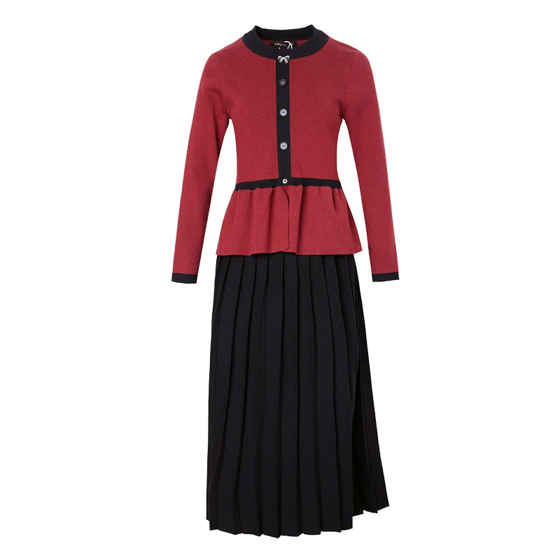 94560大码女装2024秋冬百搭气质显瘦时尚长袖高级感收腰女款套装