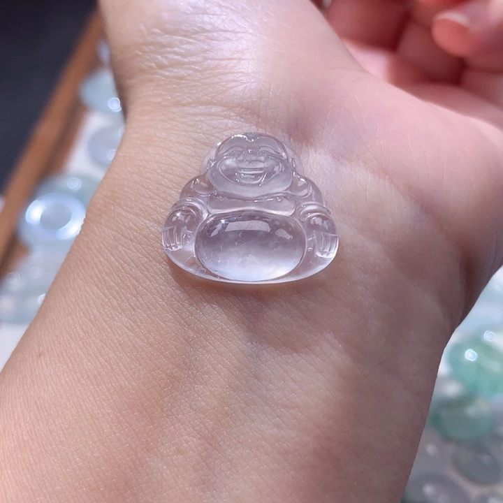颈饰未镶嵌翡翠高冰佛公