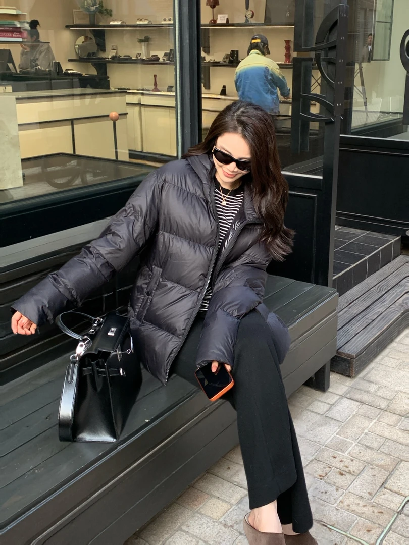 BIG WHITE REMADE“面包树”法式90国标白鹅绒奢感风鹅绒服D5L1071