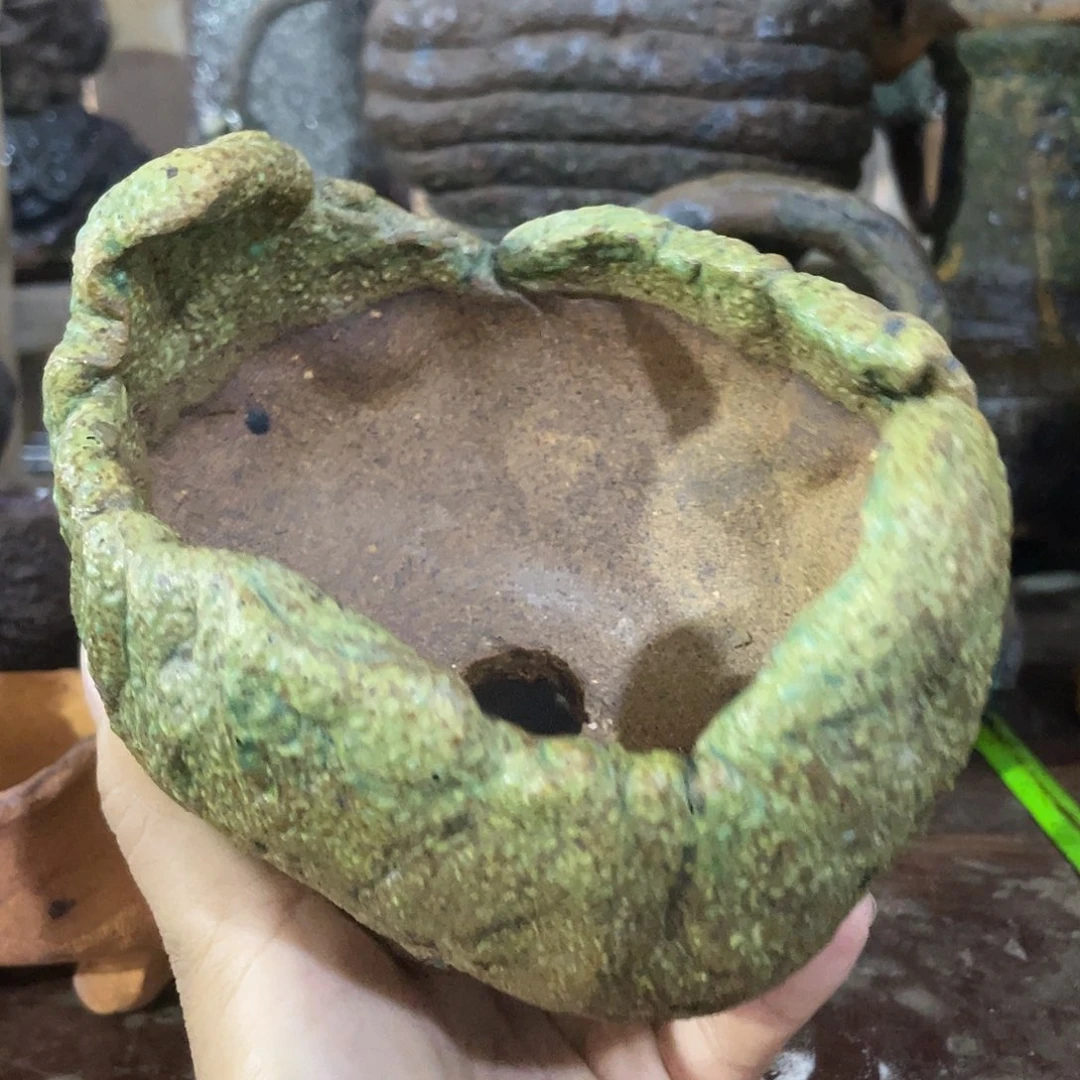 新店开业高温手工粗陶透气花盆