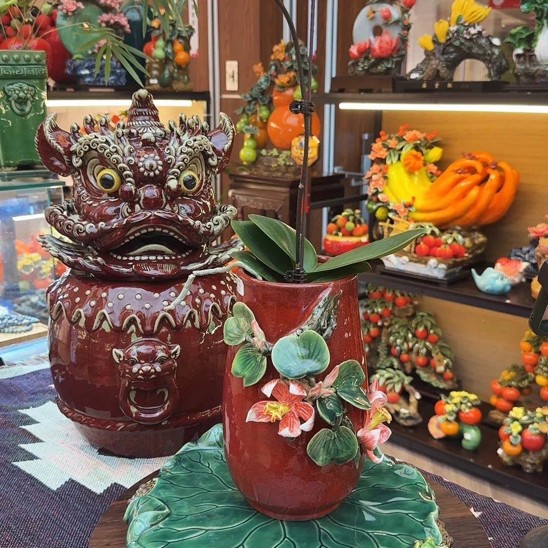 陶瓷25高度原作蝴蝶兰花品