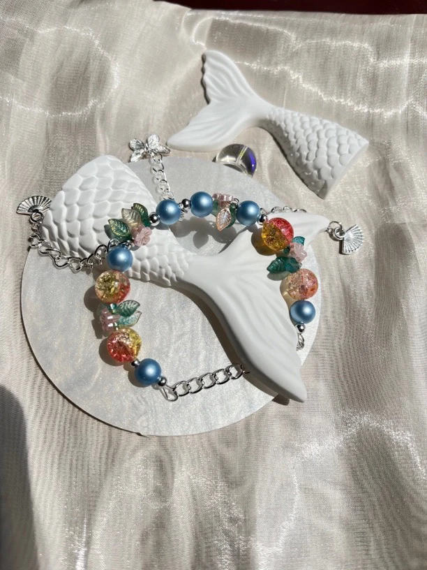 合金琉璃手链 琉璃手串/手工制作/默认微瑕/介意勿拍