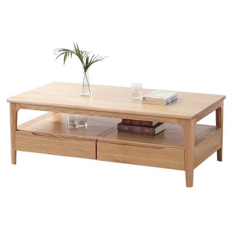 半岛茶几北欧实木进口橡木日式茶几橡木客厅小户型原木色茶桌简约