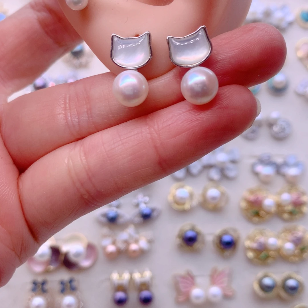 耳饰淡水珍珠合金