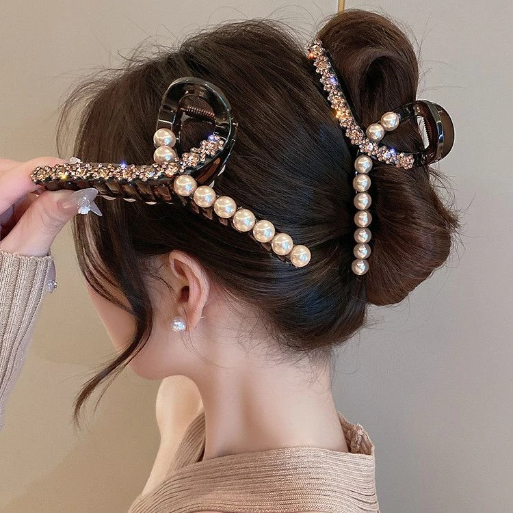 网红新款高级感大号抓夹轻奢百搭鲨鱼夹后脑勺盘发夹发卡韩版