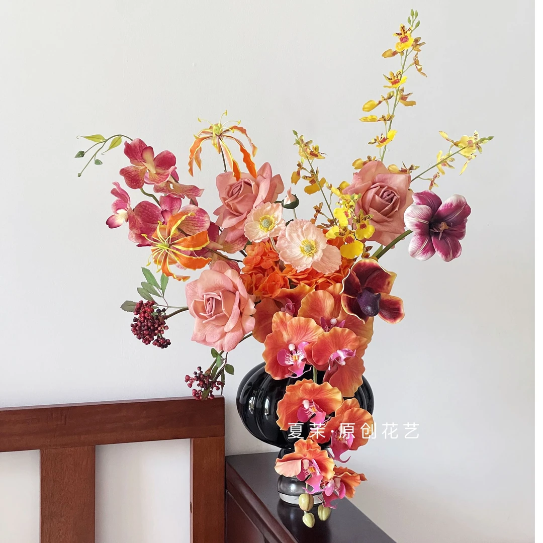 夏茉｜高级感原创花艺设计家居仿真花装饰