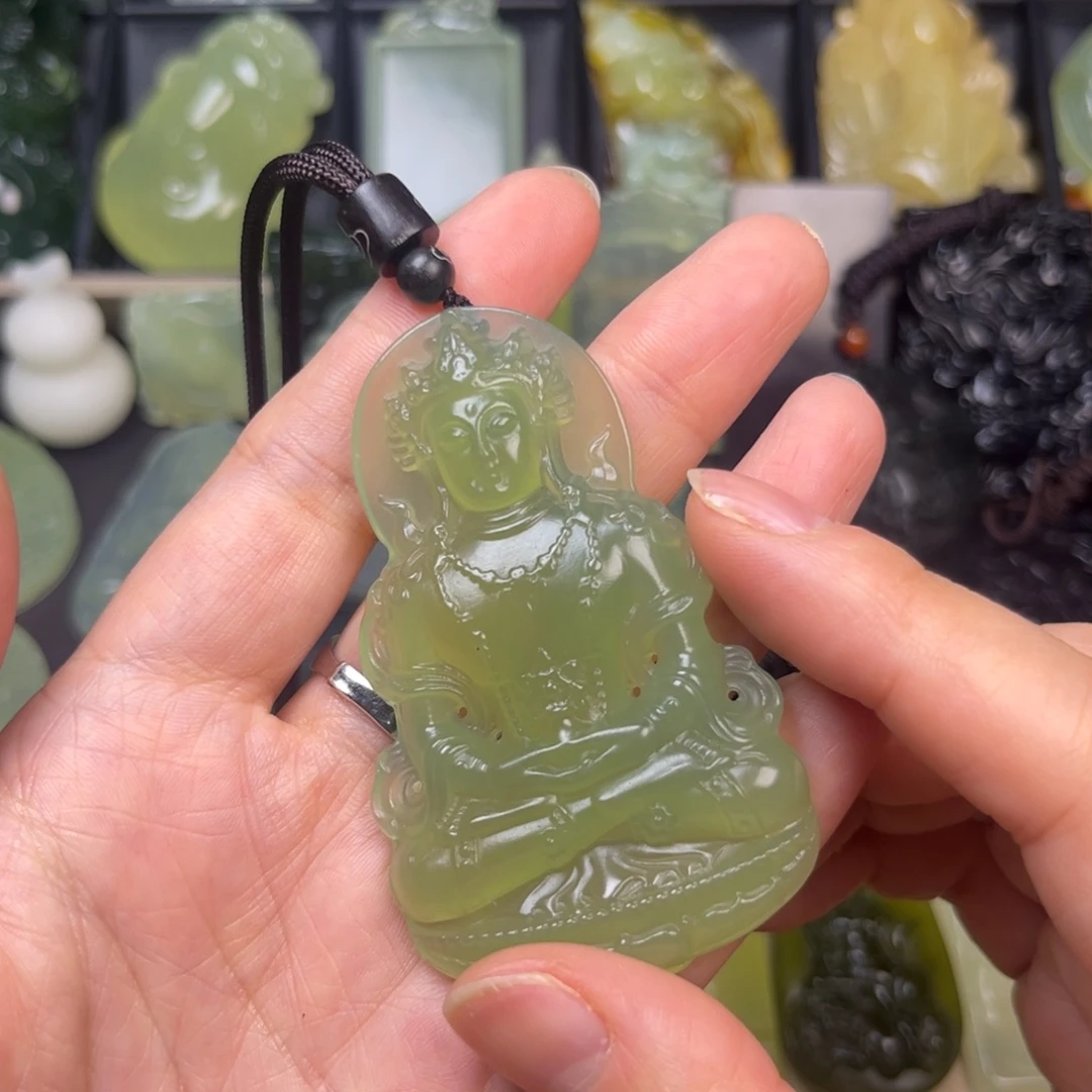 蛇纹石玉未镶嵌吊坠(不含链)