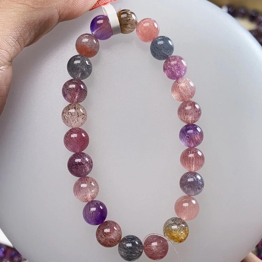 未镶嵌手链水晶糖果色超七8m+ K174