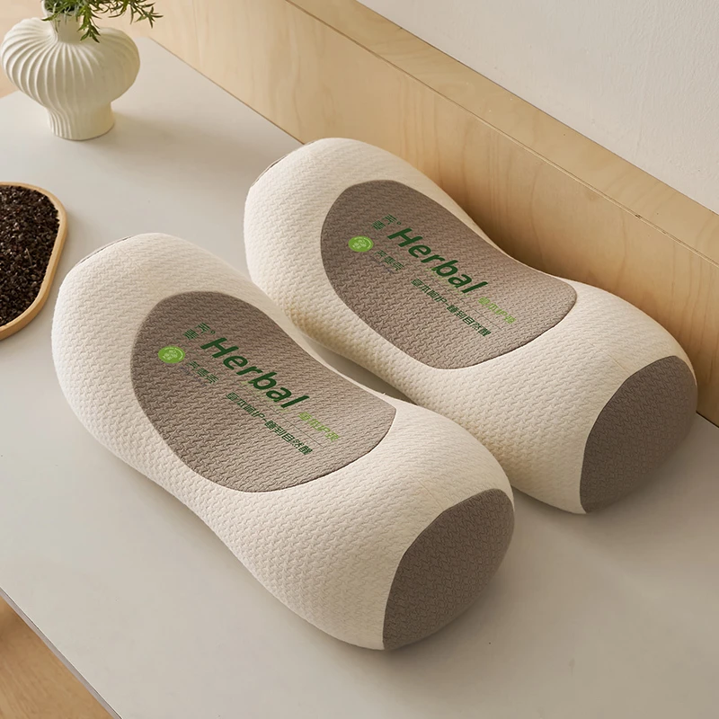 荞麦枕头助睡眠成人颈椎专用牵引拉伸荞麦壳不塌陷家用圆柱硬枕芯