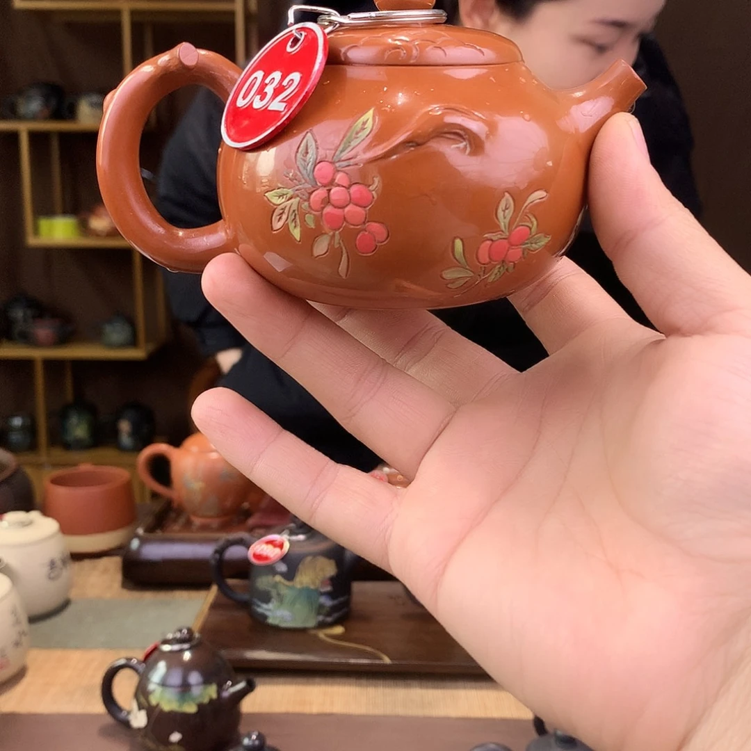 壶喵*师建水紫陶复烧亮光茶壶032