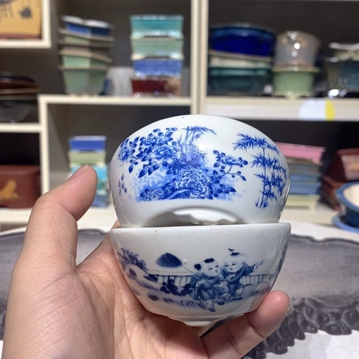 紫砂花盆瑕疵4-8。。（2）