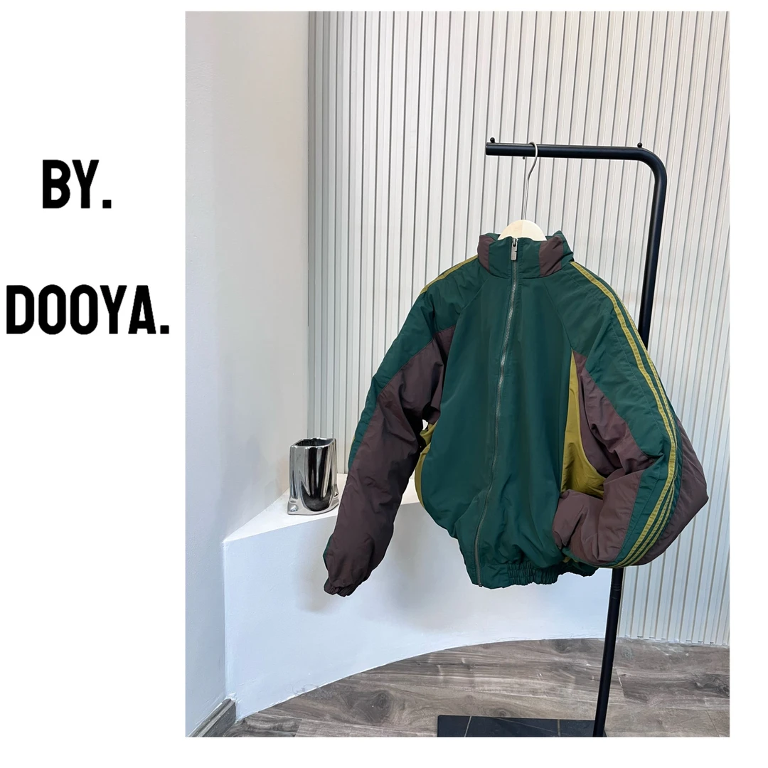 DOOYA 102804  绿色系拼色复古外套