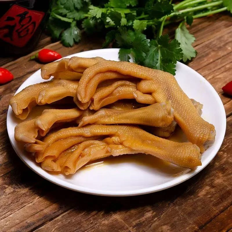 即食零食338g/袋装7个装龙岩土楼泡鸭掌有带汤汁鲜香辣味宵夜小吃