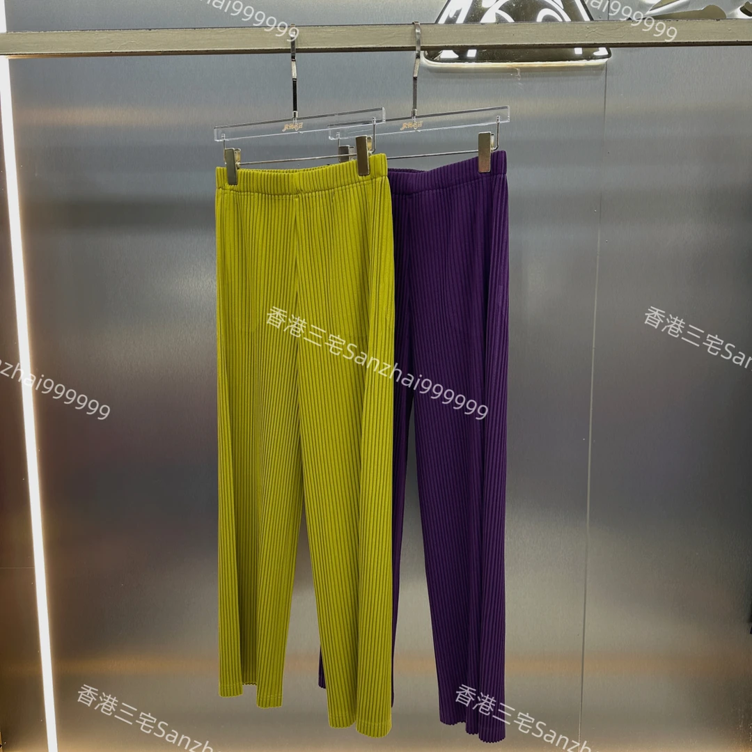 大码褶皱秋冬新款休闲百搭纯色HP粗牙签直筒裤显瘦舒适长裤