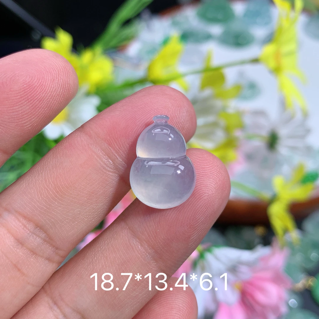 缅甸天然翡翠A货冰种葫芦夏气质百搭冰透精雕水润时尚女士精美