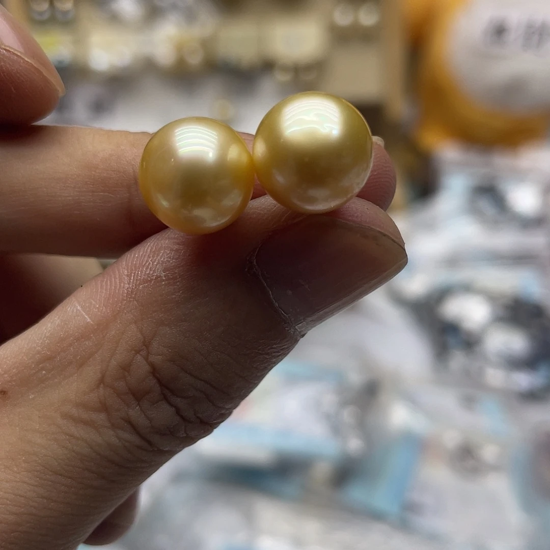 银S925镶嵌海水珍珠耳饰