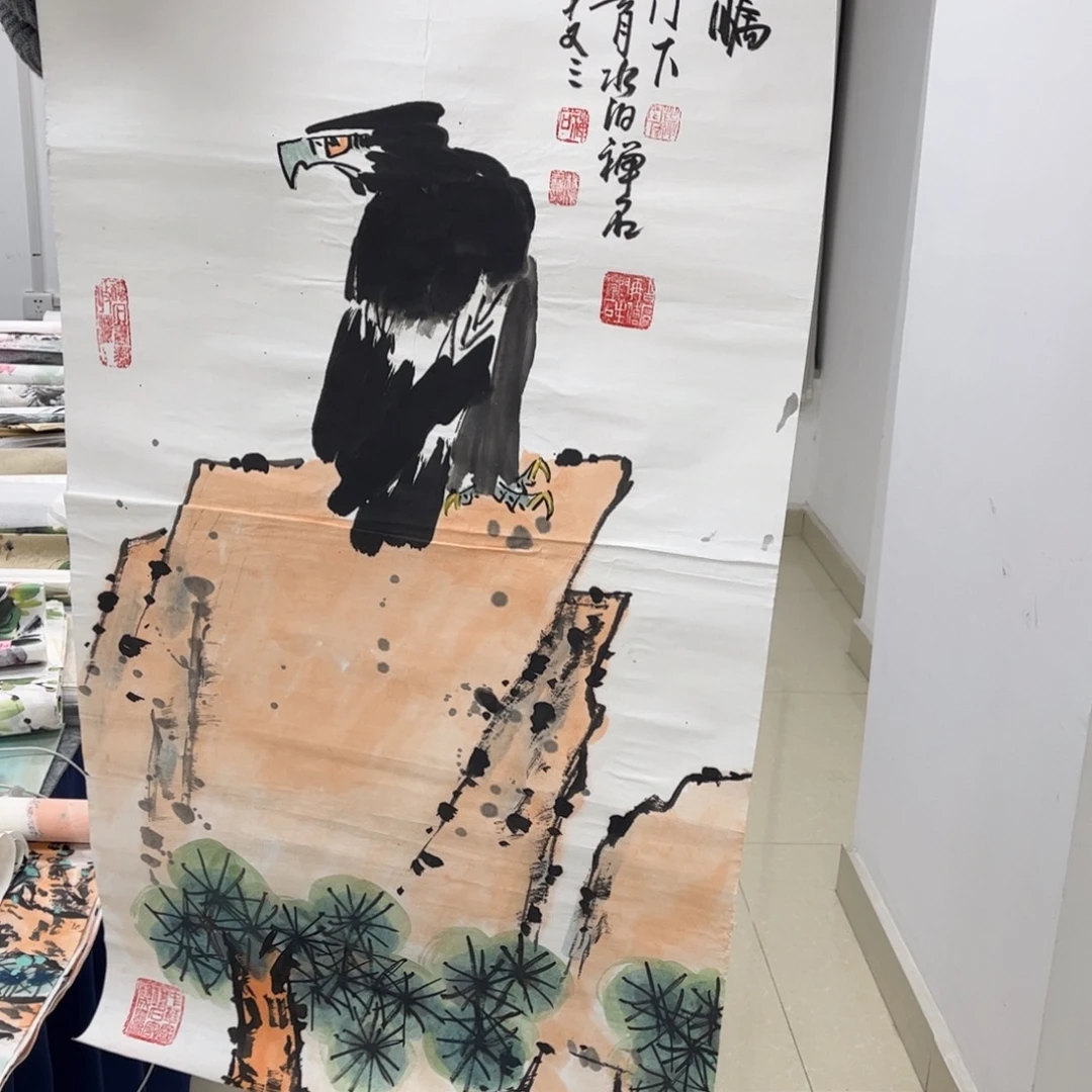 国画纯手绘无边框作品