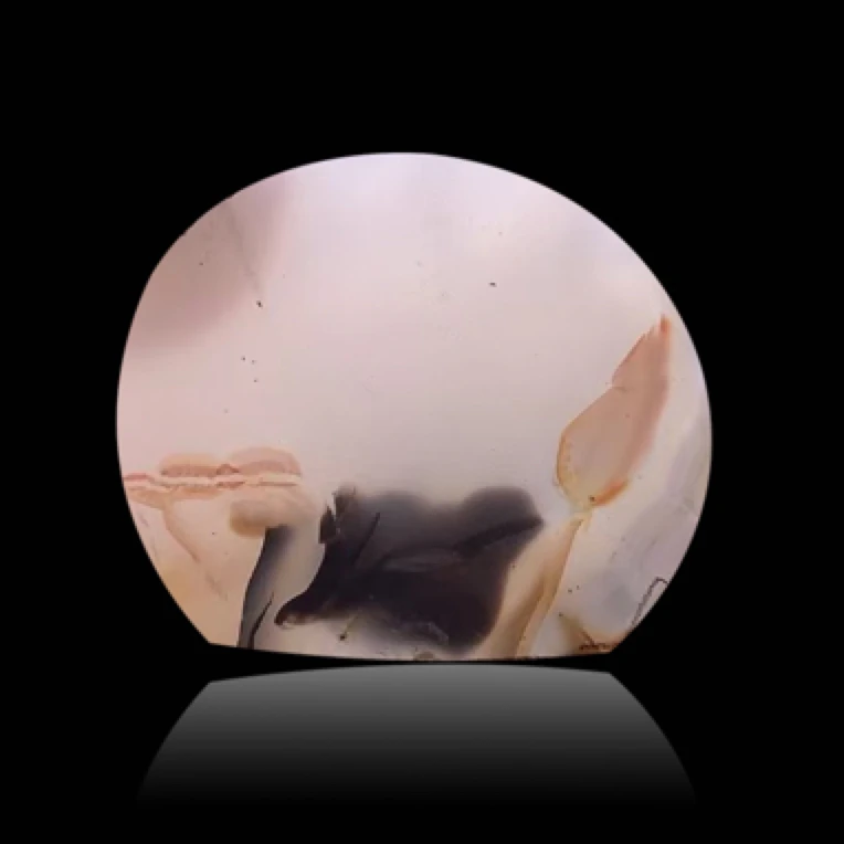 海洋玉髓藏品象形-墨荷