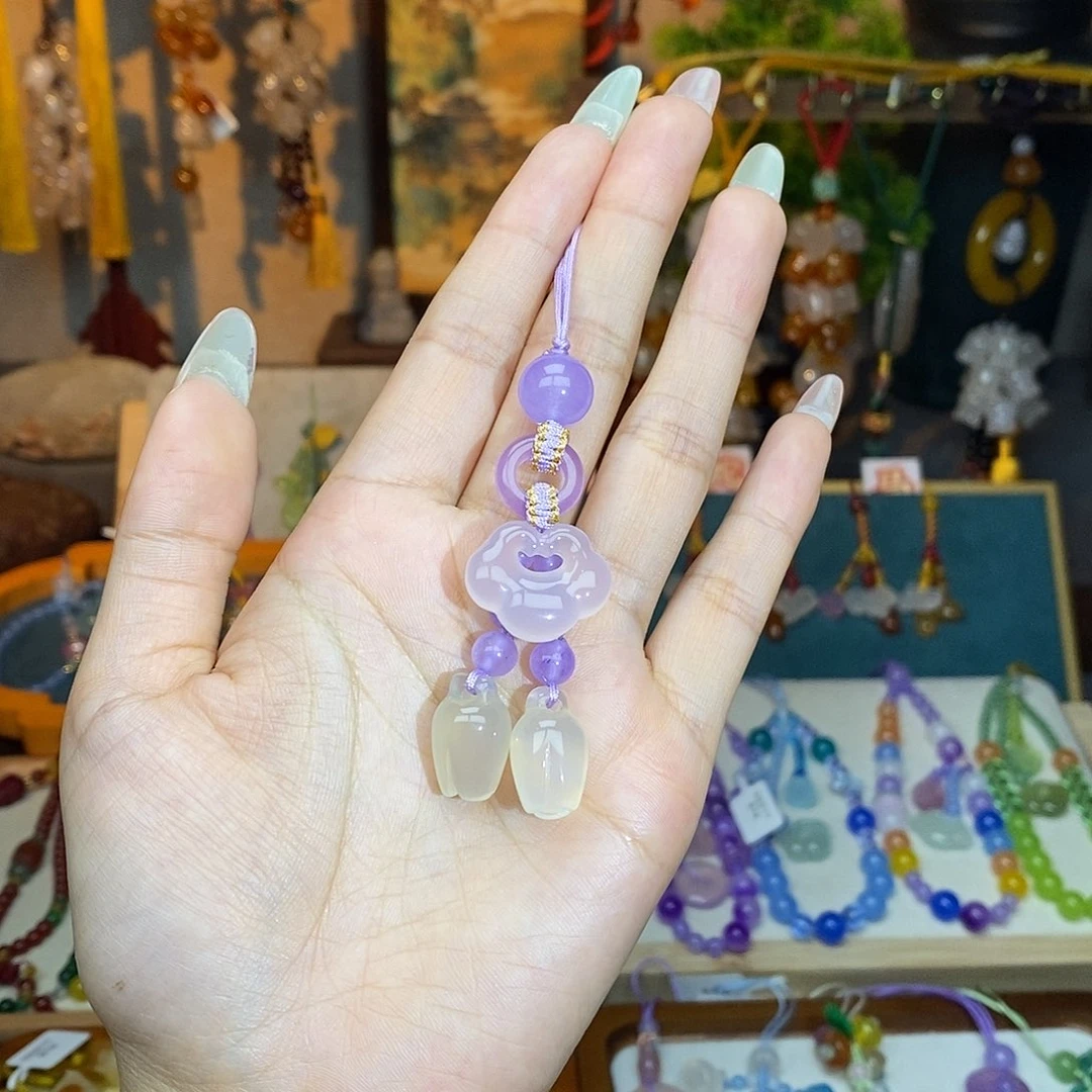 玛瑙/玉髓车挂未镶嵌挂件