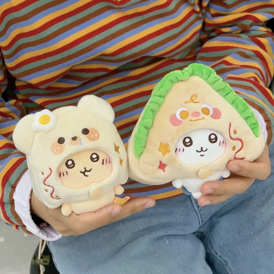 10cm棉花娃娃小熊头套帽子自嘲熊水豚噜噜玩偶娃衣13cm熊公仔衣服