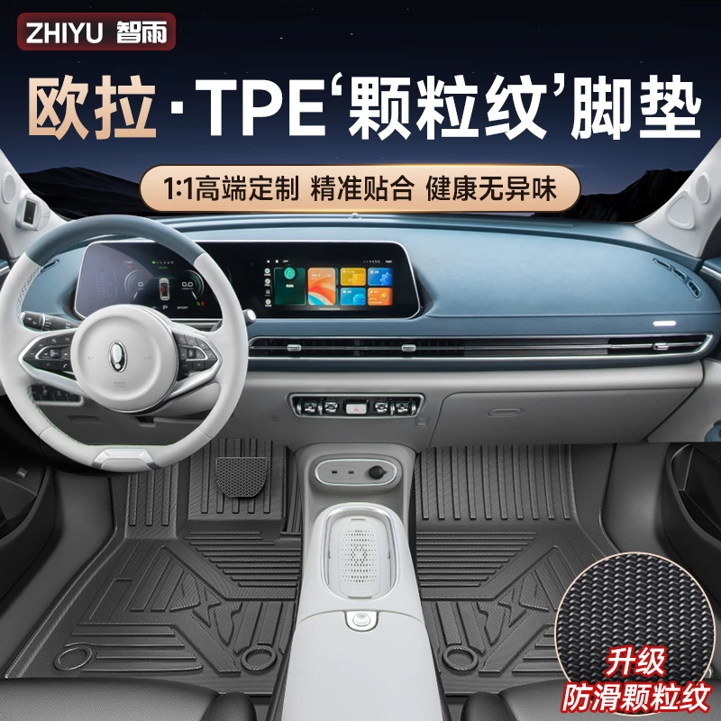 适用于欧拉好猫GT闪电猫R1黑猫2白猫欧拉IQ芭蕾猫专用汽车脚垫TPE