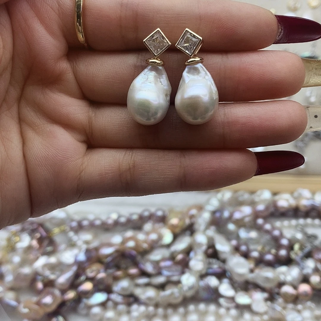 耳饰未镶嵌淡水珍珠