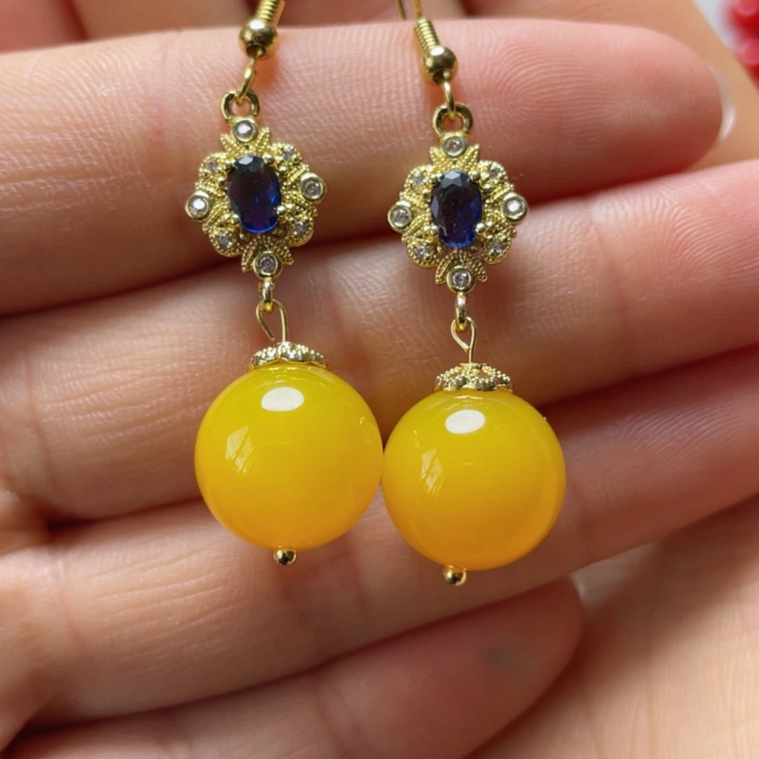 【闪购商品】玛瑙/玉髓耳坠合金