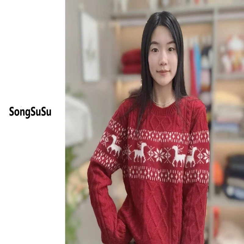 LLY~年底清仓福利款100纯山羊绒小鹿羊绒衫