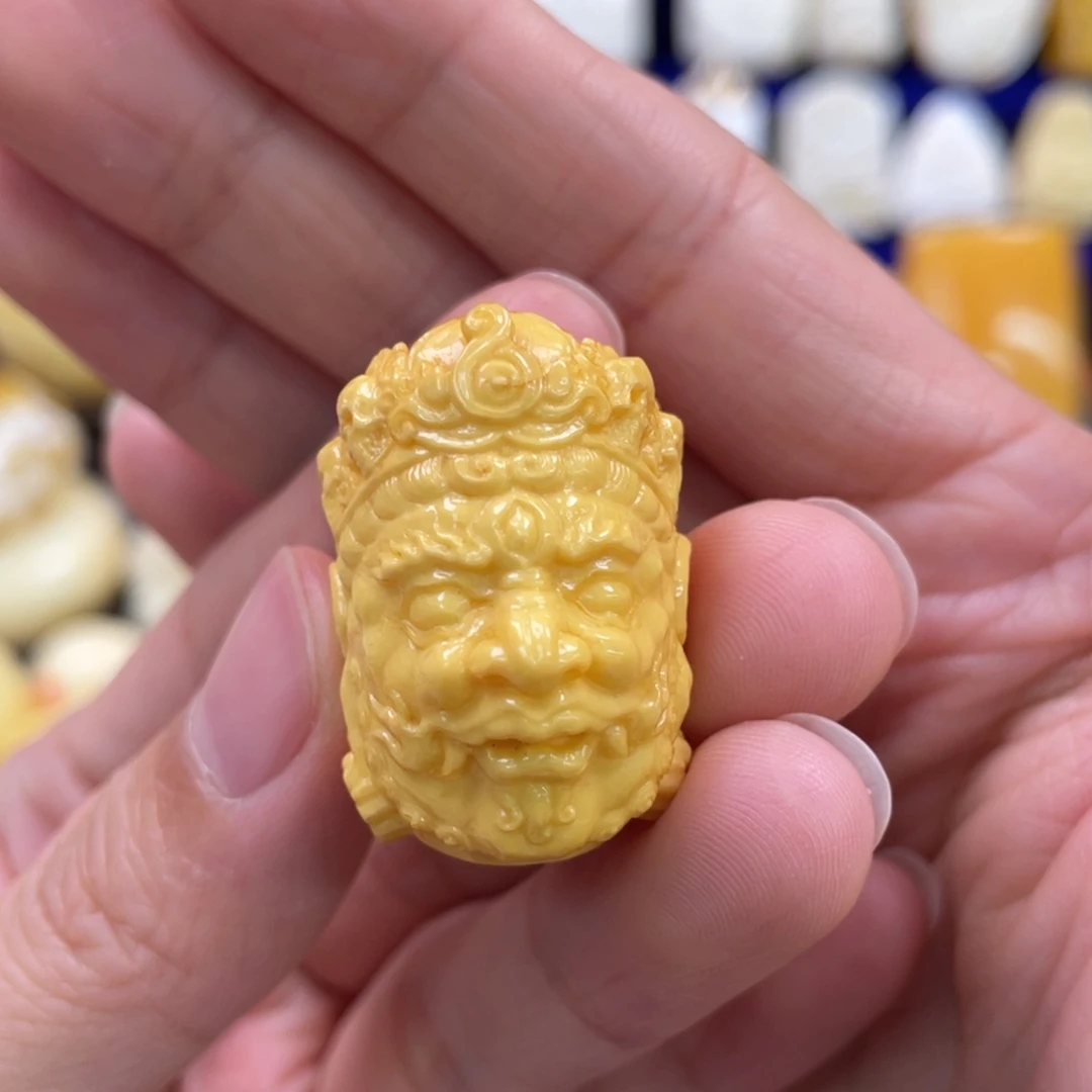 蜜蜡裸石未镶嵌琥珀蜜蜡大黑天